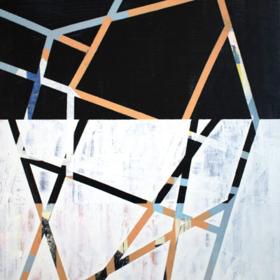 "Mark out Pathways", acrylic on panel, 2020, 10x16", $525.  Available at www.linniebrown.com/shop