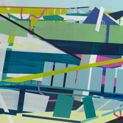 "Abundance of Perspective", acrylic on panel, 2022, 60x30.  Available at Occidental Gallery