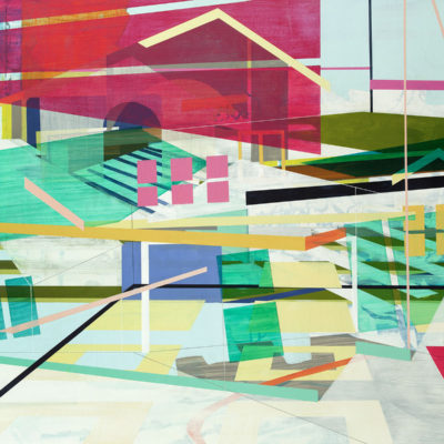 SOLD, "A Situation of Impermanence", acrylic on panel, 2023, 40x30". 