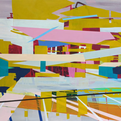 SOLD, "Collapsed Time", acrylic on panel, 2023, 48x36".