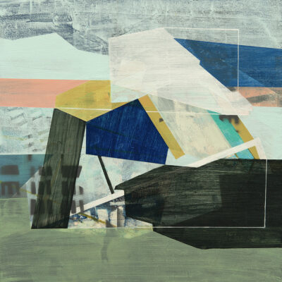 "Above and Below", acrylic on panel, 2023, 12x12", $500.  Available at www.linniebrown.com/shop