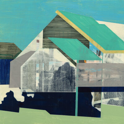 "Blue Sky", acrylic on panel, 2023, 12x12", $500.  Available at www.linniebrown.com/shop  