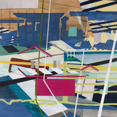 "Visions of Overwhelm", acrylic on panel, 2023, 30x40", $2100.  Available through Frederick Holmes & Company (frederickholmesandcompany.com or 206-682-0166) 