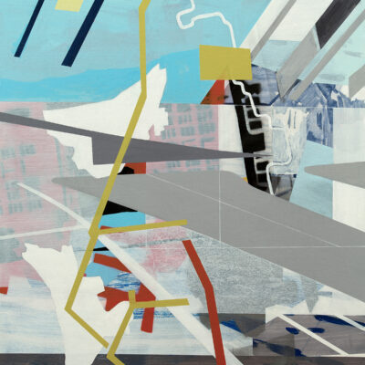 "Timelapse", acrylic and spray paint on panel, 2023, 24x30", $1200.  Available at www.linniebrown.com/shop