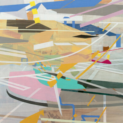 "Nearly Everywhere", acrylic and graphite on panel, 2023, 24x30", $1200.  Available through LaFontsee Galleries (www.LaFontsee.us or 616-451-9820)  