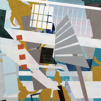 "Unfolding", acrylic on panel, 2025, 30x40", $2100. 